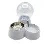 Nunbell Kedi & Köpek İçin Küre Hazneli İkili Mama Ve Su Kabı