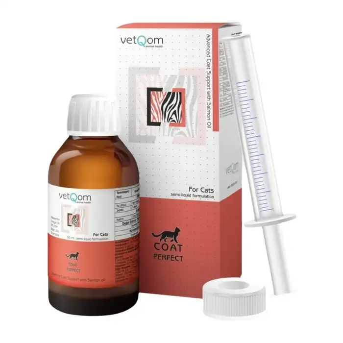 VetQom Coat Perfect Kedi Deri Ve Tüy Sağlığı Damlası 60 Ml