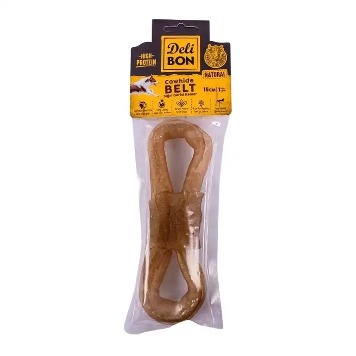 Delibon Deri El İşi Kemik Kemer Model Naturel 15 Cm