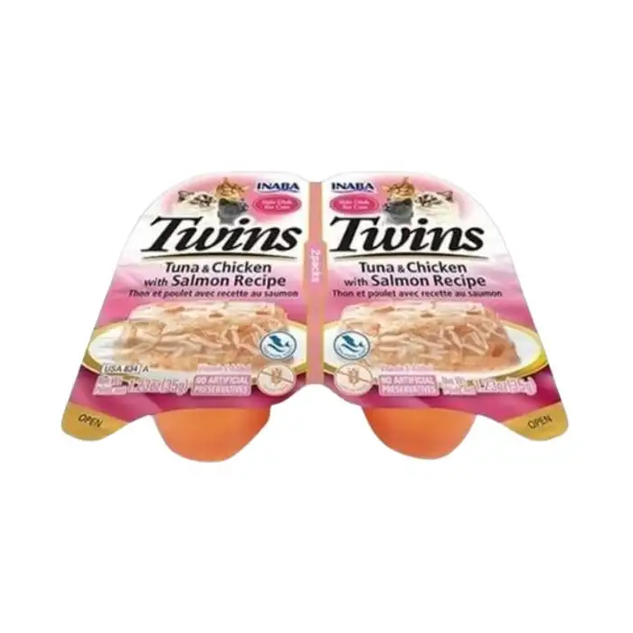 Inaba Twins Jöle İçinde Ton Balıklı Somonlu Ve Tavuklu Kedi Ödül Maması 2x35 Gr