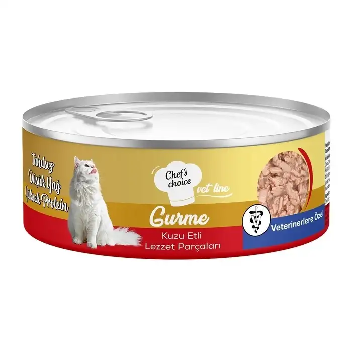 Chefs Choice Vet Line Gurme, Yetişkin Kediler İçin Soslu Kuzu Eti Parçacıklı Yaş Mama 85 Gr