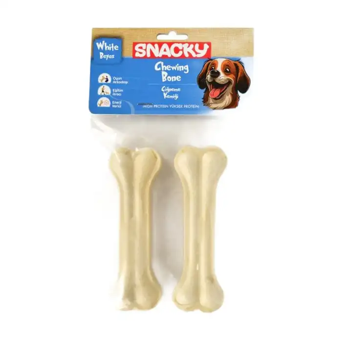 Snacky Beyaz Köpek Çiğneme Kemiği 2x95 Gr 13 Cm
