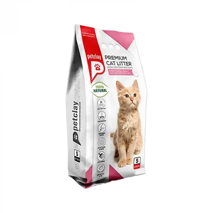 Pet Clay Pudra Kokulu Renkli İnce Taneli Kedi Kumu (5 L)