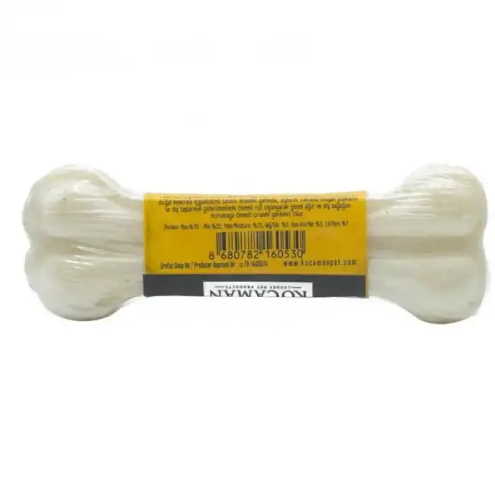 Delibon Pres Deri Köpek Çiğneme Kemiği S (12 cm) Beyaz