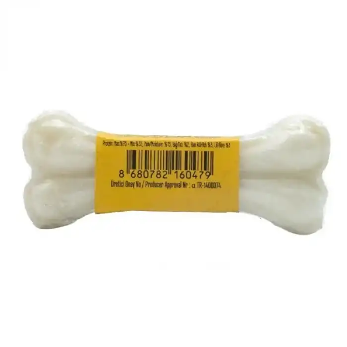 Delibon Pres Deri Köpek Çiğneme Kemiği S (7 cm) Beyaz