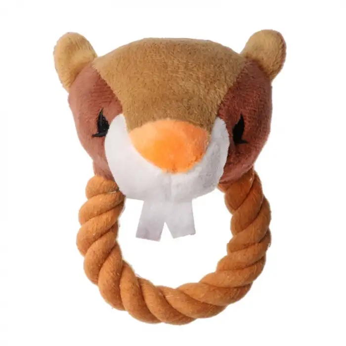 Eastland İpli Sesli Peluş Kunduz Köpek Oyuncağı (18 cm)