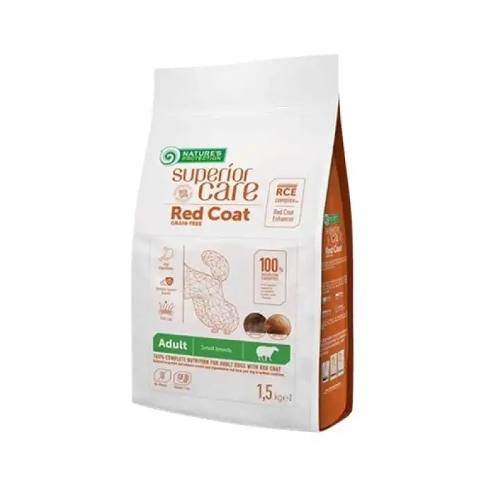 Natures Protection Tahılsız %45 Hayvansal Proteinli Ve Kuzu Etli Küçük Irk Kızıl Yetişkin Köpek Maması (1,5 Kg)