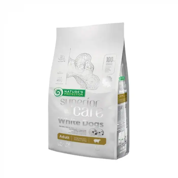 Natures Protection Beyaz Tüylü Köpekler İçin Kuzu Etli Küçük Irk Yetişkin Köpek Maması (1,5 Kg)