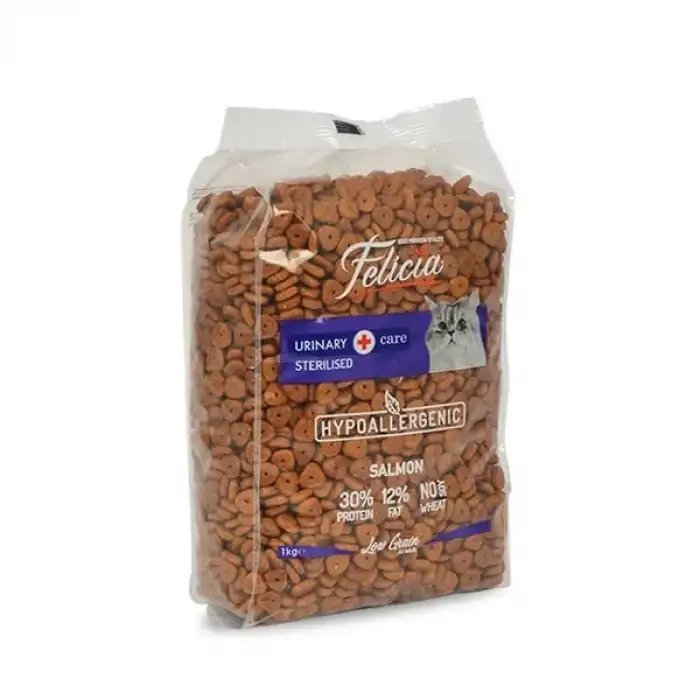 Felicia Düşük Tahıllı Hipoalerjenik Somonlu Kısırlaştırılmış Kedi Maması 1 Kg