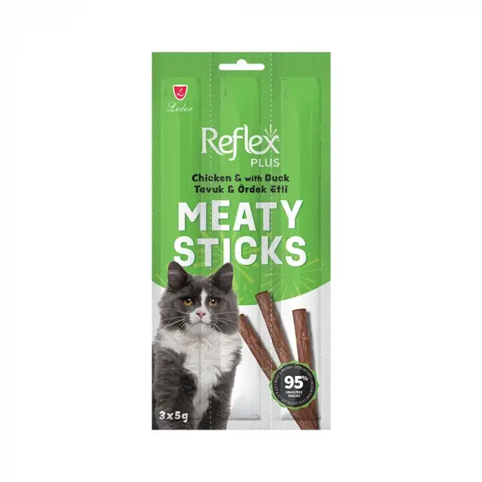 Reflex Ördekli ve Tavuklu Stick Kedi Ödül Maması 3 Adet 5 Gr