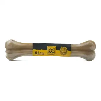 Delibon Gerçek Deriden Natural Pres Kemik Köpek Ödülü XL 27 Cm