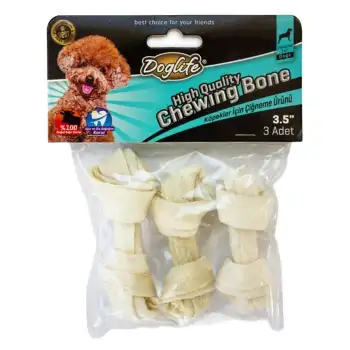 Doglife Düğümlü Kemik White 3lü