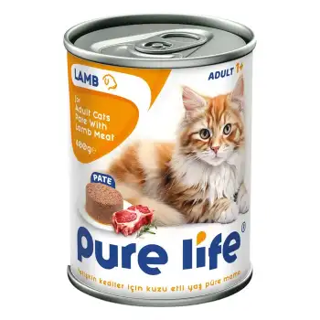 Pure Life Pate Kuzu Etli Yetişkin Kedi Konserve Maması 400 Gr