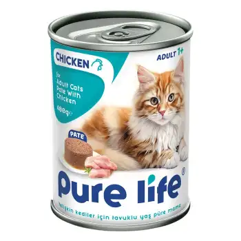 Pure Life Pate Tavuk Etli Yetişkin Kedi Konserve Maması 400 Gr