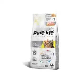 Pure Life Plus Kıtten Tavuklu Kedi Maması 1,5 Kg
