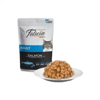 Felicia İnsight Tahılsız Somonlu Yetişkin Kedi Pouch Yaş Mama 85 Gr