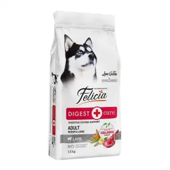 Felicia Yetişkin Kuzulu M/Large Az Tahıllı Breed Hypoallergenic Köpek Maması 15 Kg