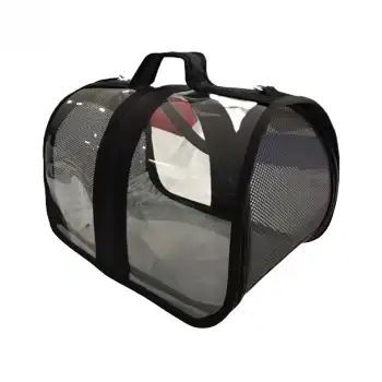 Pet Pretty Bacco Milano Şeffaf Kedi ve Köpek Taşıma Çantası Siyah