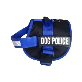 Pet Pretty Mavi Dog Police Göğüs Tasması Large