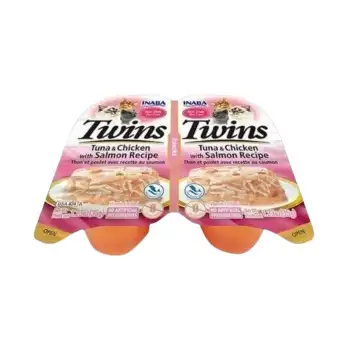 Inaba Twins Jöle İçinde Ton Balıklı Somonlu Ve Tavuklu Kedi Ödül Maması 2x35 Gr