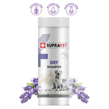 Supravet Dry Shampoo Lavanta Özlü Kedi Köpek Toz Şampuan 150 Ml