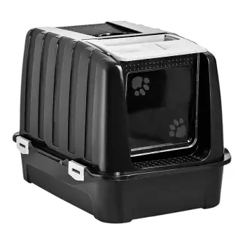 Plastart Kapalı Siyah Kedi Tuvaleti 35x38x35 Cm