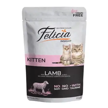 Felicia Tahılsız Kuzu Etli Pouch Yavru Kedi Konservesi 85 gr