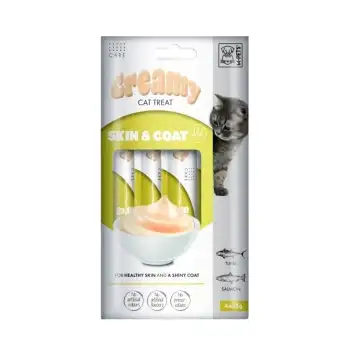 M-Pets Morina Balıklı ve Tavuklu Cilt ve Tüy Yapısı Destekleyici Sıvı Kedi Ödül Maması