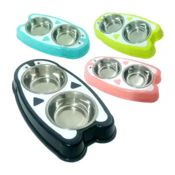 Nunbell Melamin Çelik Mama Kabı İkili