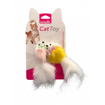 Vetinova Papyonlu Tüylü Peluş Fare Kedi Oyuncağı