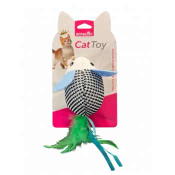 Vetinova Büyük Kulaklı Tüylü Fare Peluş Kedi Oyuncağı