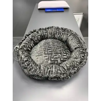 Vetinova Yuvarlak İki Fonksiyonlu Gri Minder Yatak