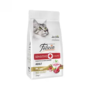 Felicia Düşük Tahıllı Hipoalerjenik Kuzu Etli Yetişkin Kedi Maması 2 Kg