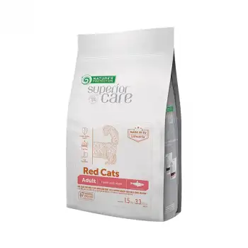 Natures Protection Kırmızı Kürklü Kediler İçin Ringa Balıklı Yetişkin Kedi Maması (1,5 Kg)