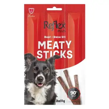 Reflex Plus Meaty Sticks Biftekli Yetişkin Köpek Çubuk Ödül Maması (3 x 11 g)
