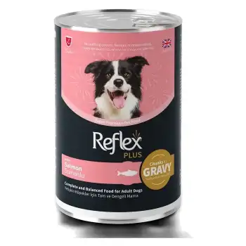 Reflex Plus Sos İçinde Parçacıklı Somonlu Yetişkin Köpek Konservesi 400 Gr