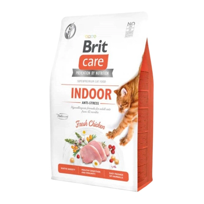 Brit Care Indoor Hypo-Allergenic Stres Azaltıcı Ev Kedileri için Tahılsız Yetişkin Kedi Maması 2kg