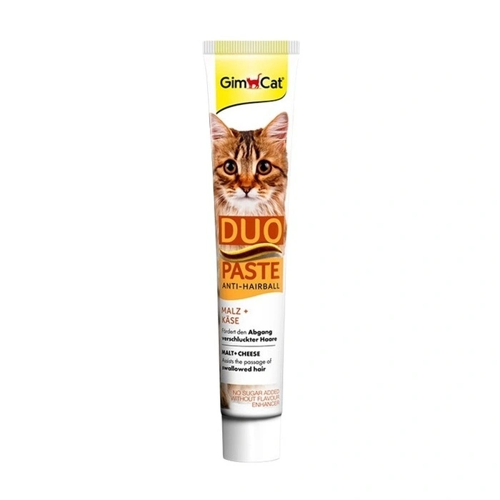 Gimcat Anti Hairball Duo Paste Tüy Yumağı Atılımını Kolaylaştırıcı Peynirli Kedi Macunu 50 Gr