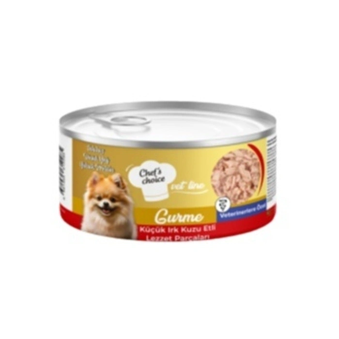 Chefs Choice Vet Line Küçük Irk Köpekler İçin Kuzulu Parçacıklı Yaş Mama 200 Gr