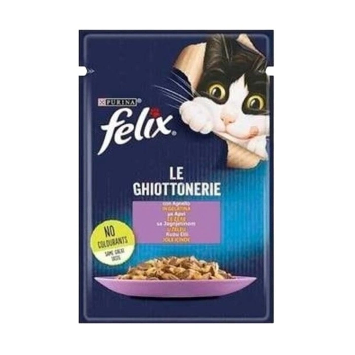 Felix Jöle İçinde Kuzu Etli Yetişkin Kedi Yaş Konserve Maması 85 Gr