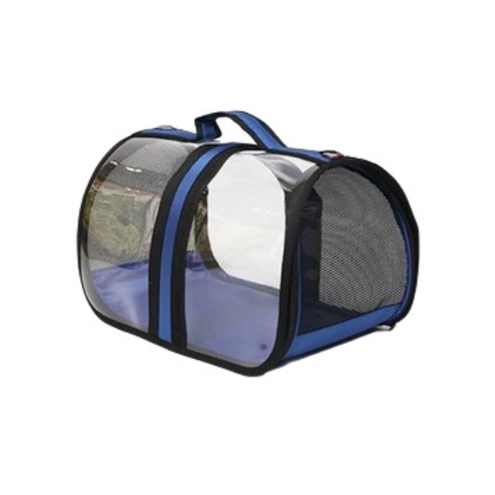 Bacco Milano Şeffaf Kedi Köpek Taşıma Çantası Mavi
