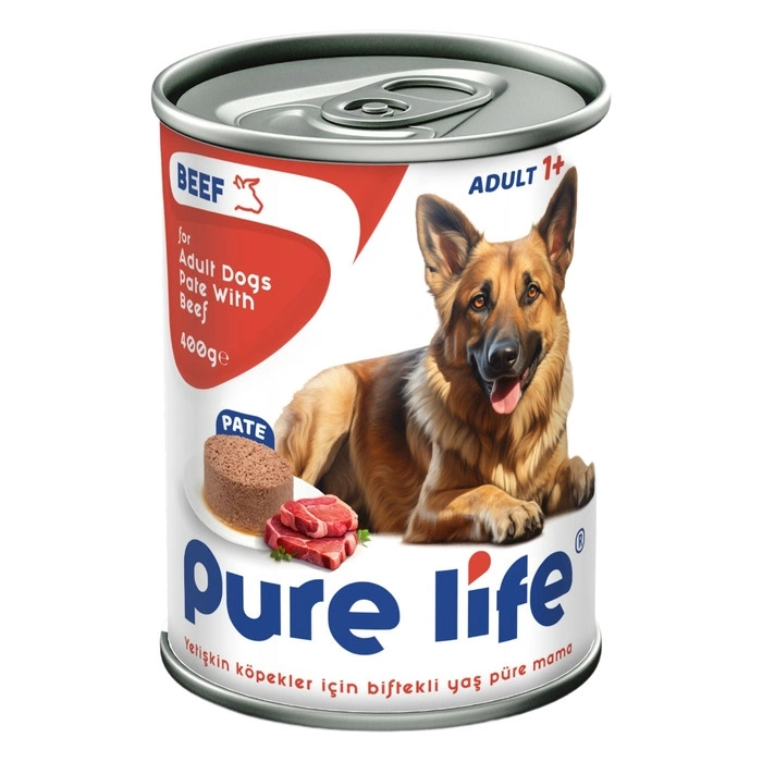 Pure Life Pate Biftekli Etli Yetişkin Köpek Konserve Maması 400 Gr