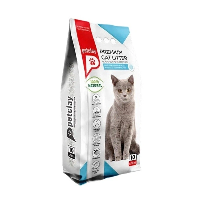 Petclay Marsilya Sabunlu İnce Kedi Kumu 10 Lt