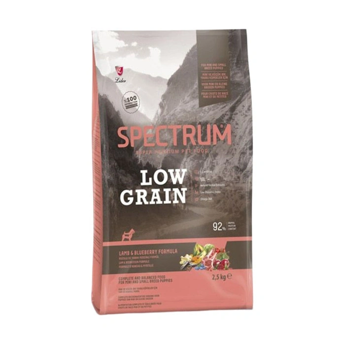 Spectrum Low Grain Kuzu Etli & Yaban Mersinli Mini Ve Küçük Irk Yavru Köpek Maması 2.5 Kg