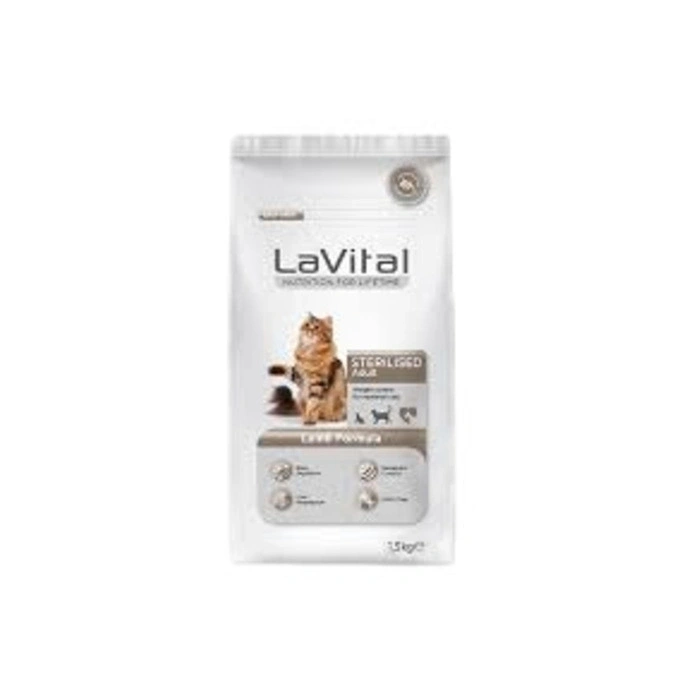 La Vital Kilo Kontrolü İçin Kuzulu Kısırlaştırılmış Kedi Maması 1,5 Kg