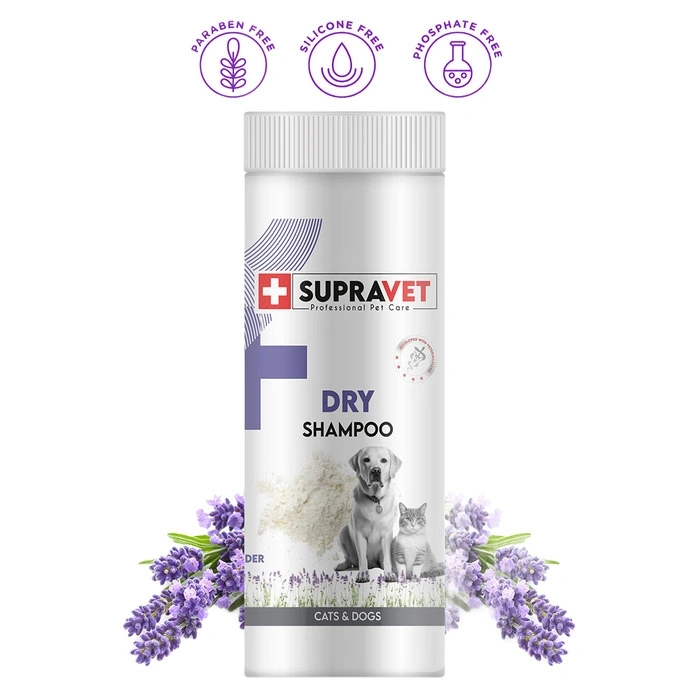 Supravet Dry Shampoo Lavanta Özlü Kedi Köpek Toz Şampuan 150 Ml