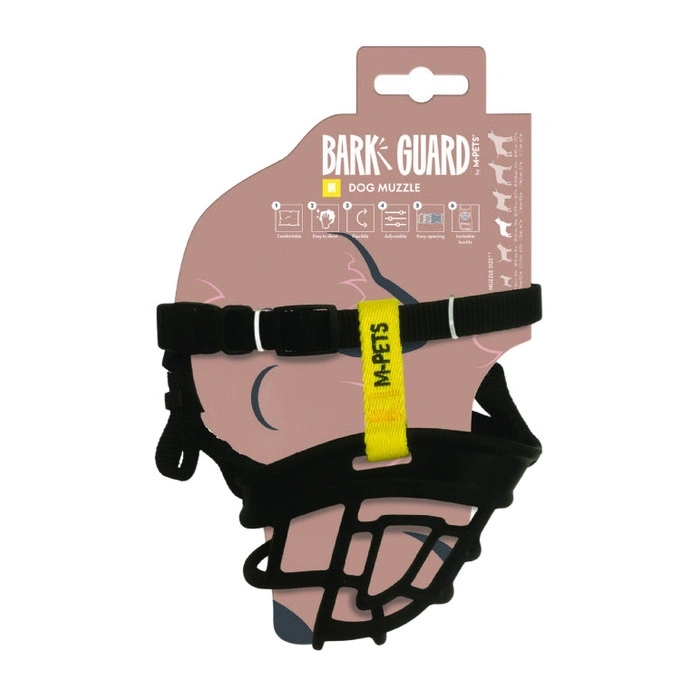 M-Pets Bark Guard Ağızlık M Black Yellow