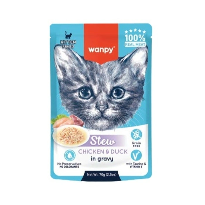Wanpy Tavuk & Ördek Yaş Kedi Maması 70 Gr