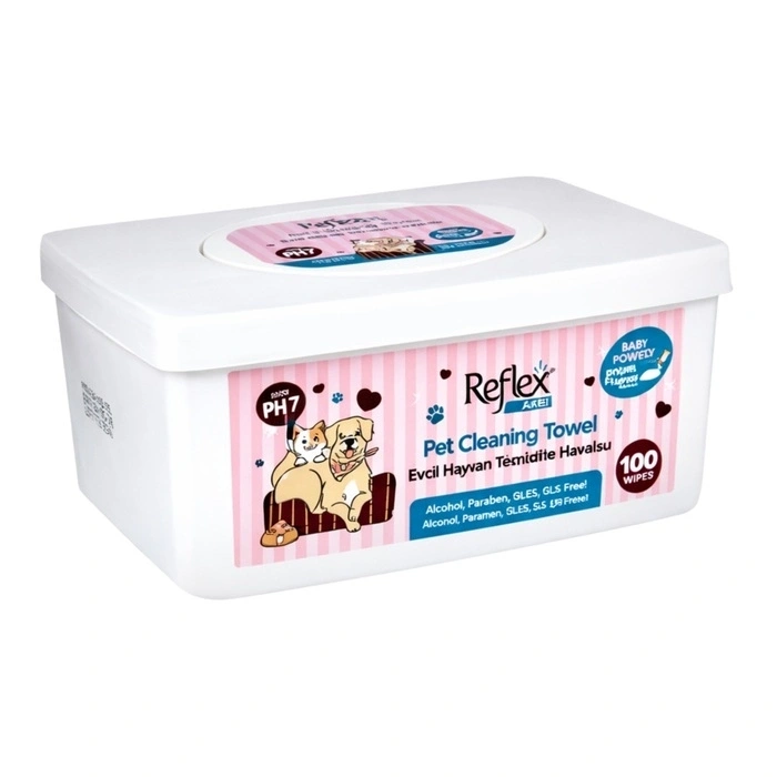 Reflex Plus Care Evcil Hayvan Temizleme Mendil 100lü