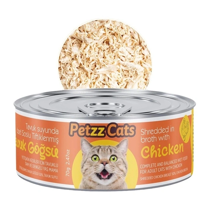 Petzzcats Tavuk Etli Konserve Kedi Maması 70 Gr